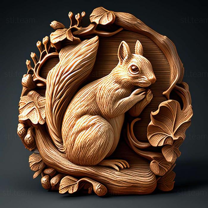 3D model squirrel (STL)